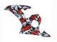 Yamaha YZF R6S Motorrad Verkleidung 2006-2009 - Schwarz Rot Grau Camouflage