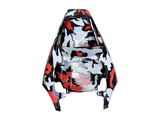 Yamaha YZF R6S Motorrad Verkleidung 2006-2009 - Schwarz Rot Grau Camouflage
