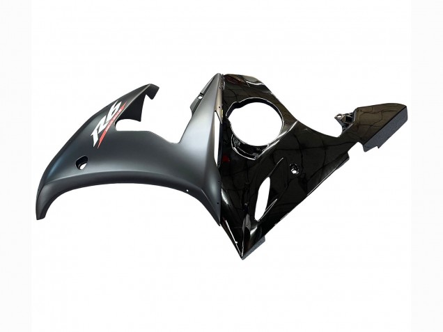 Yamaha YZF R6S Motorrad Verkleidung 2006-2009 - Glanzendes Schwarz Matt Schwarz Gold Chameleon