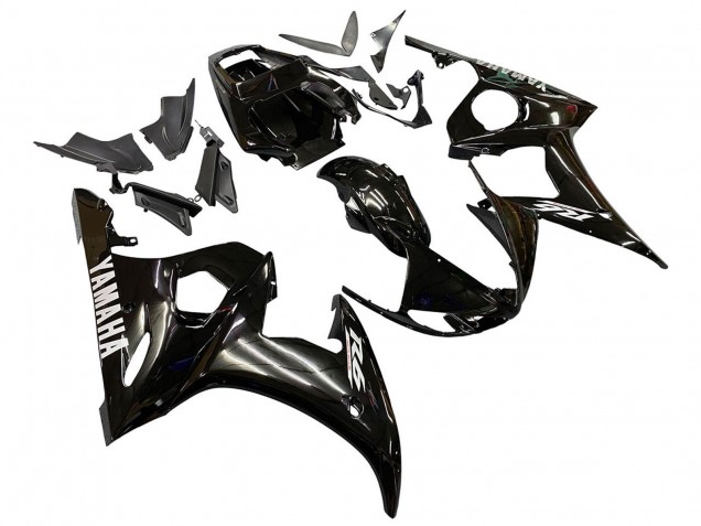 Yamaha YZF 600 R6 Motorrad Verkleidung 2005 - Glanzendes Schwarz