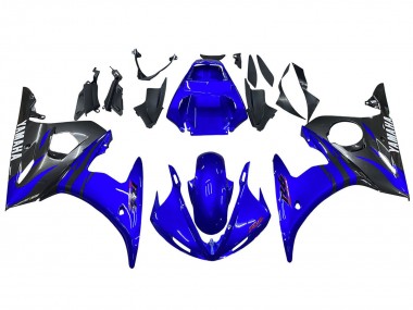 Yamaha YZF 600 R6 Motorrad Verkleidung 2005 - Glanzendes Blau Schwarz