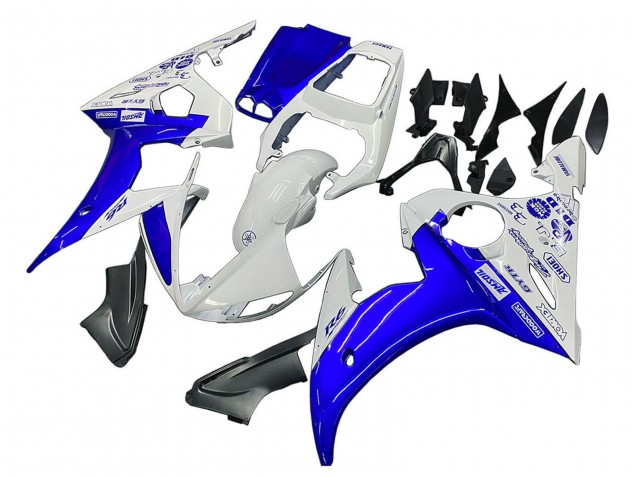 Yamaha YZF 600 R6 Motorrad Verkleidung 2005 - Weiss Blau Yamalube