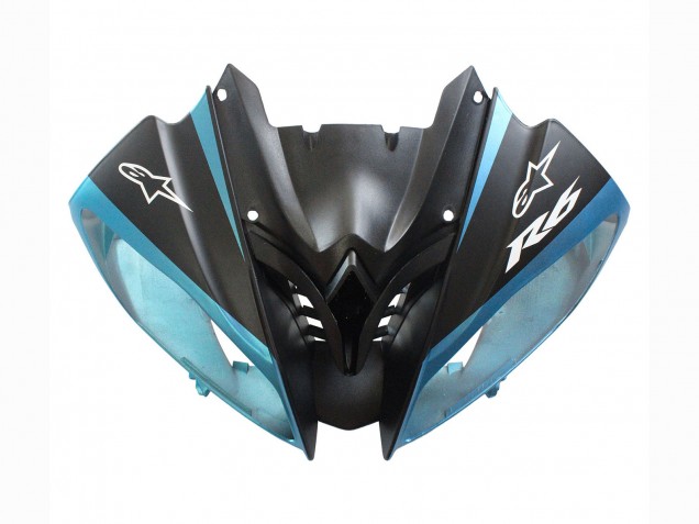 Yamaha YZF 600 R6 Motorrad Verkleidung 2008-2016 - Hellblau Matt Schwarz Petronas ENEOS