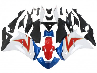 Honda CBR250RR Motorrad Verkleidung 2011-2015 - Weiss Rot Hellblau