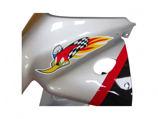 Honda VTR1000 Motorrad Verkleidung 2000-2006 - Silber Rot Schwarz Streifen Rennen