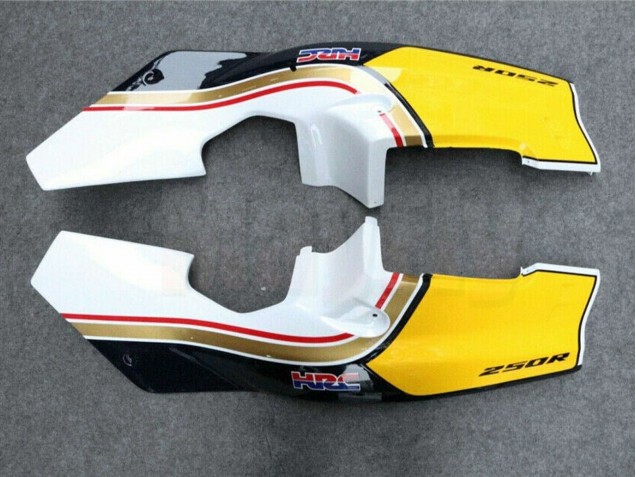 Honda NSR250R Motorrad Verkleidung 1988-1989 - Weiss Gelb Gold Glanzendes Schwarz