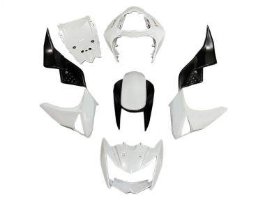 Kawasaki Z1000 Motorrad Verkleidung 2003-2006 - Weiss Glanzendes Schwarz