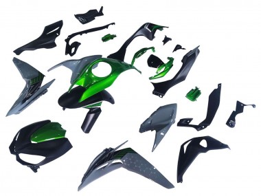 Kawasaki Z1000 Motorrad Verkleidung 2014-2019 - Schwarz Grun Grau