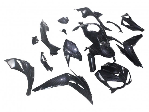 Kawasaki Z1000 Motorrad Verkleidung 2014-2019 - Schwarze Carbonfaser