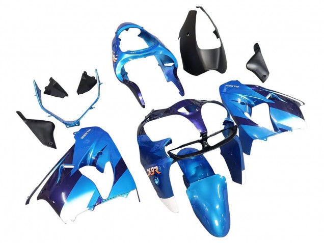 Kawasaki ZX9R Motorrad Verkleidung 2000-2001 - Blau Schwarz