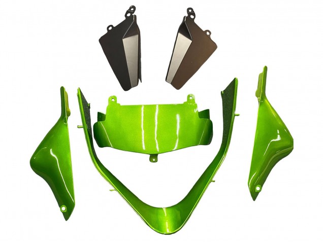 Kawasaki ZX9R Motorrad Verkleidung 2000-2001 - Grun Flamme