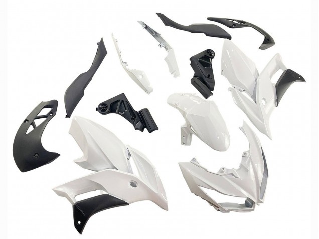 Kawasaki Versys 650 Motorrad Verkleidung 2015-2021 - Weiss Matt Schwarz