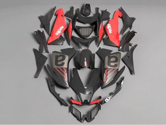 Aprilia RSV4 1000 Motorrad Verkleidung 2009-2015 - Matt Schwarz Rot Grau