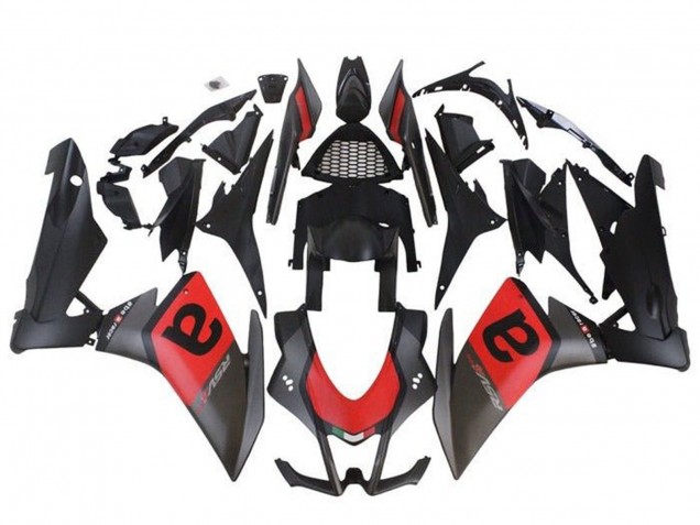 Aprilia RSV4 1000 Motorrad Verkleidung 2009-2015 - Matt Schwarz Rot