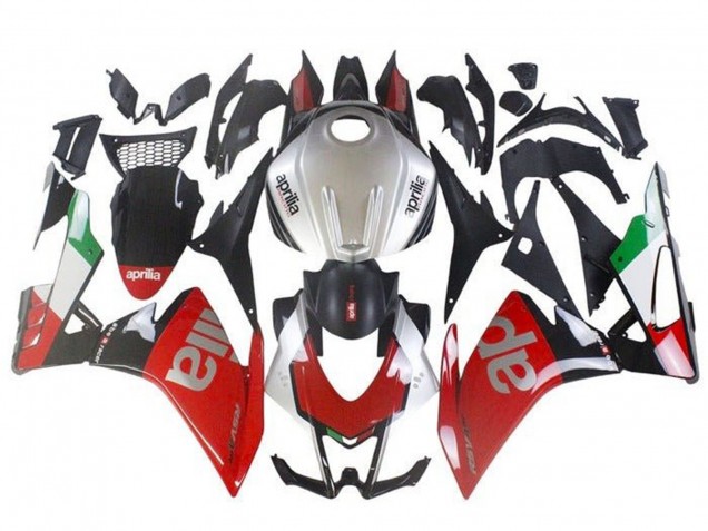 Aprilia RSV4 1000 Motorrad Verkleidung 2016-2020 - Rot Silber Schwarz Grun