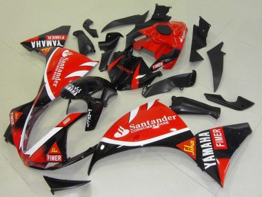 Yamaha YZF R1 Motorrad Verkleidung 2009-2011 - Rot Schwarz Weiss Santunder Fimer