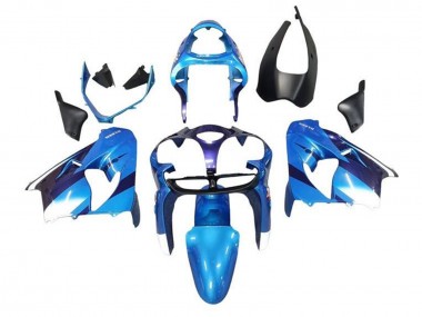 Kawasaki ZX9R Motorrad Verkleidung 2002-2003 - Blau Weiss Schwarz