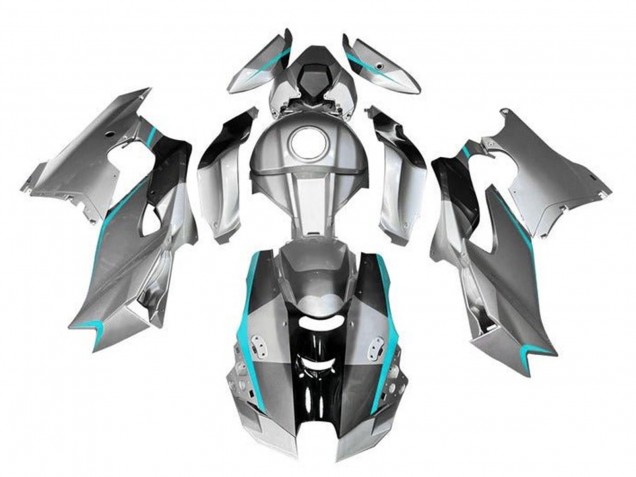 Kawasaki ZX10R Motorrad Verkleidung 2021-2025 - Silber Grau Schwarz Blau