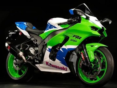 Kawasaki ZX10R Motorrad Verkleidung 2021-2025 - Grun Weiss Blau Rot