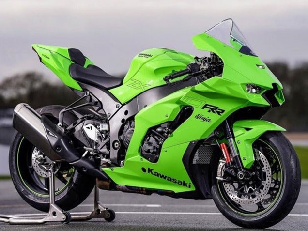 Kawasaki ZX10R Motorrad Verkleidung 2021-2025 - Grun Schwarz