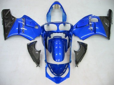 Kawasaki ZX12R Motorrad Verkleidung 2002-2006 - Blau Glanzendes Schwarz