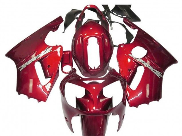 Kawasaki ZX12R Motorrad Verkleidung 2002-2006 - Bonbon Rot
