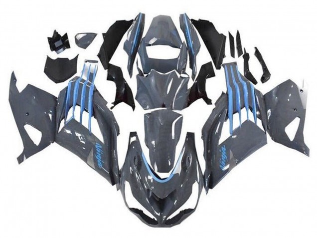 Kawasaki ZX14R ZZR1400 Motorrad Verkleidung 2012-2024 - Nardo Grau Blau