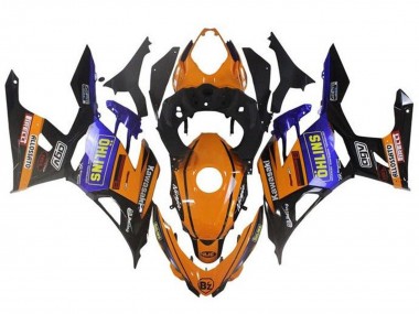 Kawasaki Ninja 400 Motorrad Verkleidung 2018-2024 - Orange Schwarz Blau Gelb OHLINS