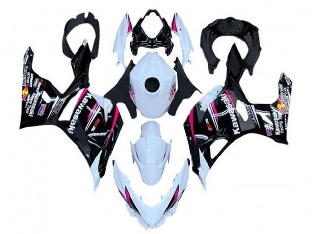 Kawasaki Ninja 400 Motorrad Verkleidung 2018-2024 - Weiss Rosa Schwarz