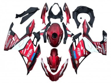 Kawasaki Ninja 400 Motorrad Verkleidung 2018-2024 - Rot Blau Weiss Trick Star Bridgestone