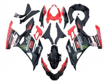 Kawasaki Ninja 400 Motorrad Verkleidung 2018-2024 - Rot Schwarz Grun Monster