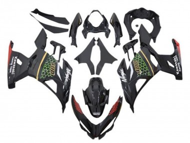 Kawasaki Ninja 400 Motorrad Verkleidung 2018-2024 - Schwarz Grun Rot Gelb Waben