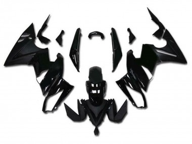 Kawasaki Ninja 650 EX650 Motorrad Verkleidung 2009-2011 - Glanzendes Schwarz Matt Schwarz