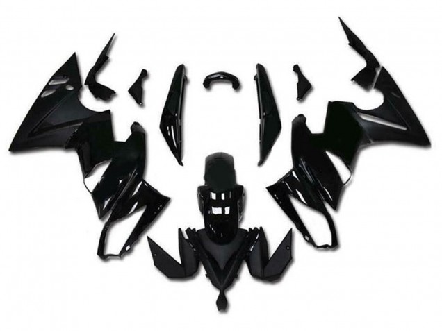 Kawasaki Ninja 650 EX650 Motorrad Verkleidung 2009-2011 - Glanzendes Schwarz Matt Schwarz