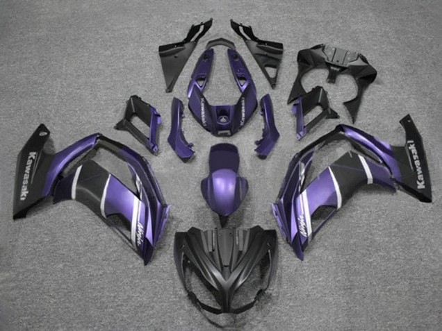 Kawasaki Ninja 650 EX650 Motorrad Verkleidung 2012-2016 - Lila Silber Matt Schwarz