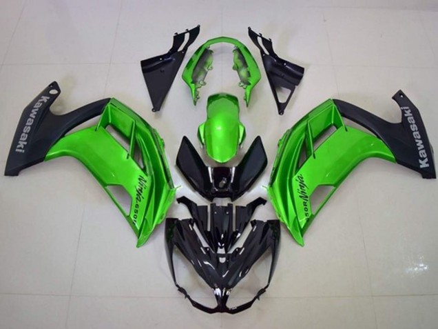 Kawasaki Ninja 650 EX650 Motorrad Verkleidung 2012-2016 - Grun Matt Schwarz