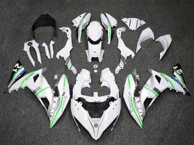 Kawasaki Ninja 650 EX650 Motorrad Verkleidung 2017-2019 - Weiss Silber Grun Blau