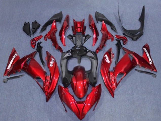 Kawasaki Ninja 650 EX650 Motorrad Verkleidung 2017-2019 - Rot Schwarz Weiss