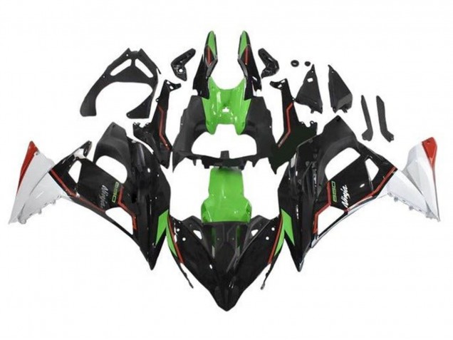 Kawasaki Ninja 650 EX650 Motorrad Verkleidung 2017-2019 - Grun Schwarz Weiss Rot