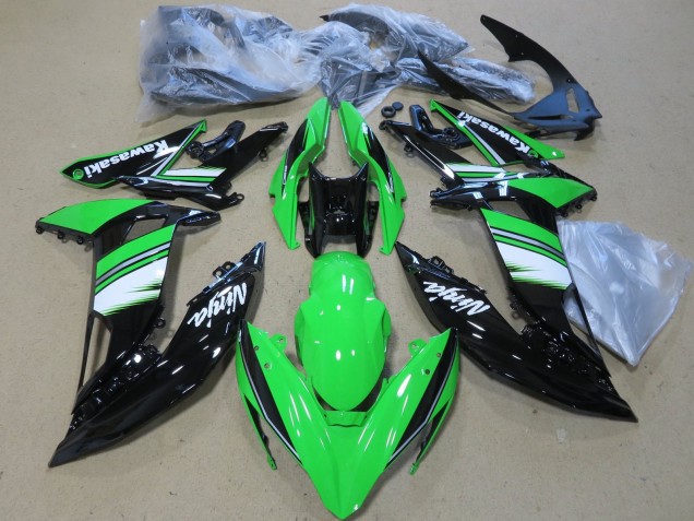 Kawasaki Ninja 650 EX650 Motorrad Verkleidung 2017-2019 - Grun Weiss Glanzendes Schwarz