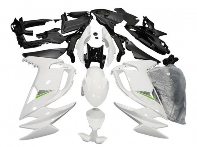 Kawasaki Ninja 650 EX650 Motorrad Verkleidung 2020-2026 - Glanzendes Weiss Grun
