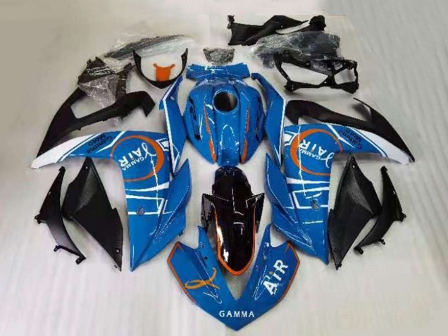 Yamaha YZF R3 Motorrad Verkleidung 2015-2018 - Blau Weiss Schwarz Orange