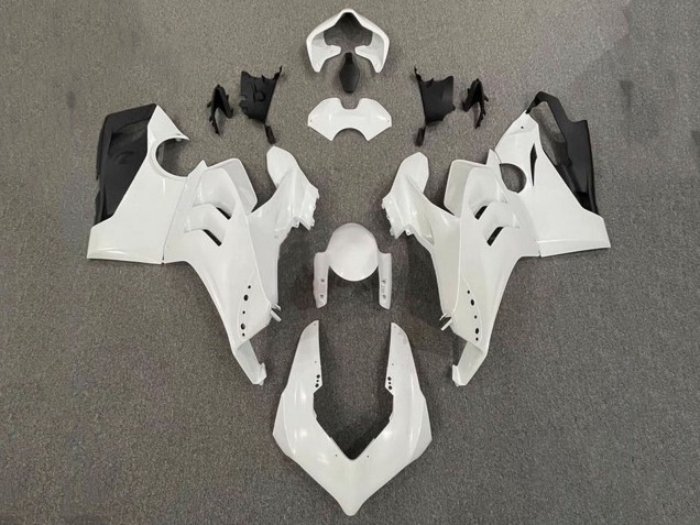 Ducati Panigale V4 V4S Motorrad Verkleidung 2020-2021 - Perl Weiss Glanzendes Schwarz