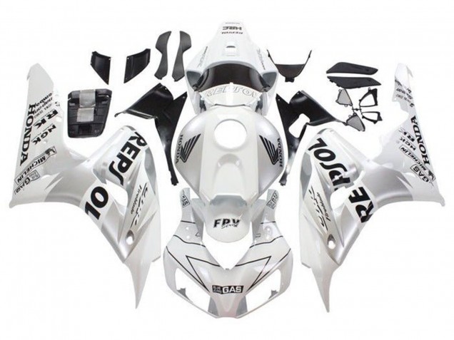 Honda CBR1000RR Motorrad Verkleidung 2006-2007 - Weiss Silber Schwarz Repsol