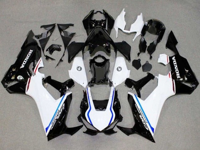 Honda CBR1000RR Motorrad Verkleidung 2017-2023 - Weiss Blau Glanzendes Schwarz Streifen