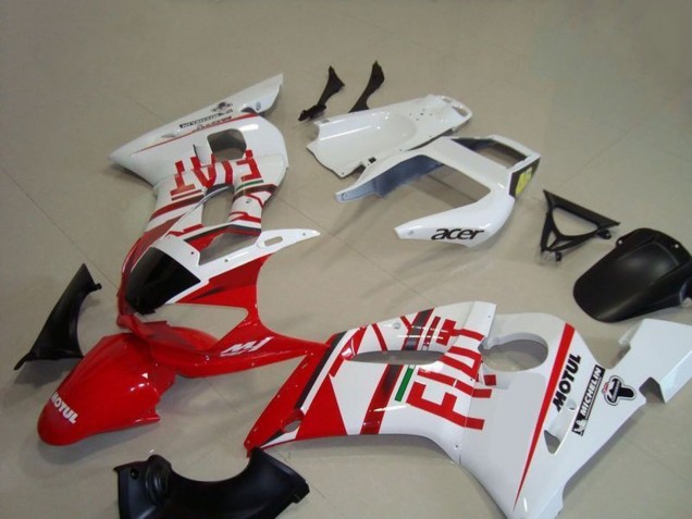 Yamaha YZF R6 Motorrad Verkleidung 1998-2002 - Weiss Rot Fiat Motul Michelin
