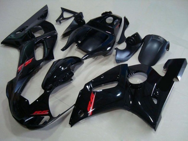 Yamaha YZF R6 Motorrad Verkleidung 1998-2002 - Glanzendes Schwarz Rot Aufkleber