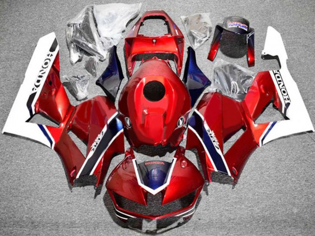 Honda CBR600RR Motorrad Verkleidung 2013-2023 - Weiss Rot Blau