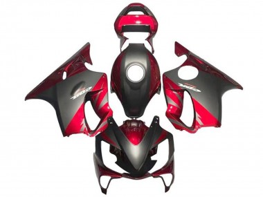 Honda CBR600 F4i Motorrad Verkleidung 2001-2003 - Rot Matt Schwarz