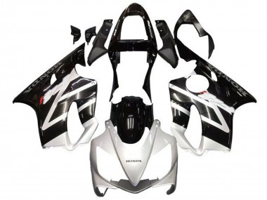 Honda CBR600 F4i Motorrad Verkleidung 2001-2003 - Silber Glanzendes Schwarz